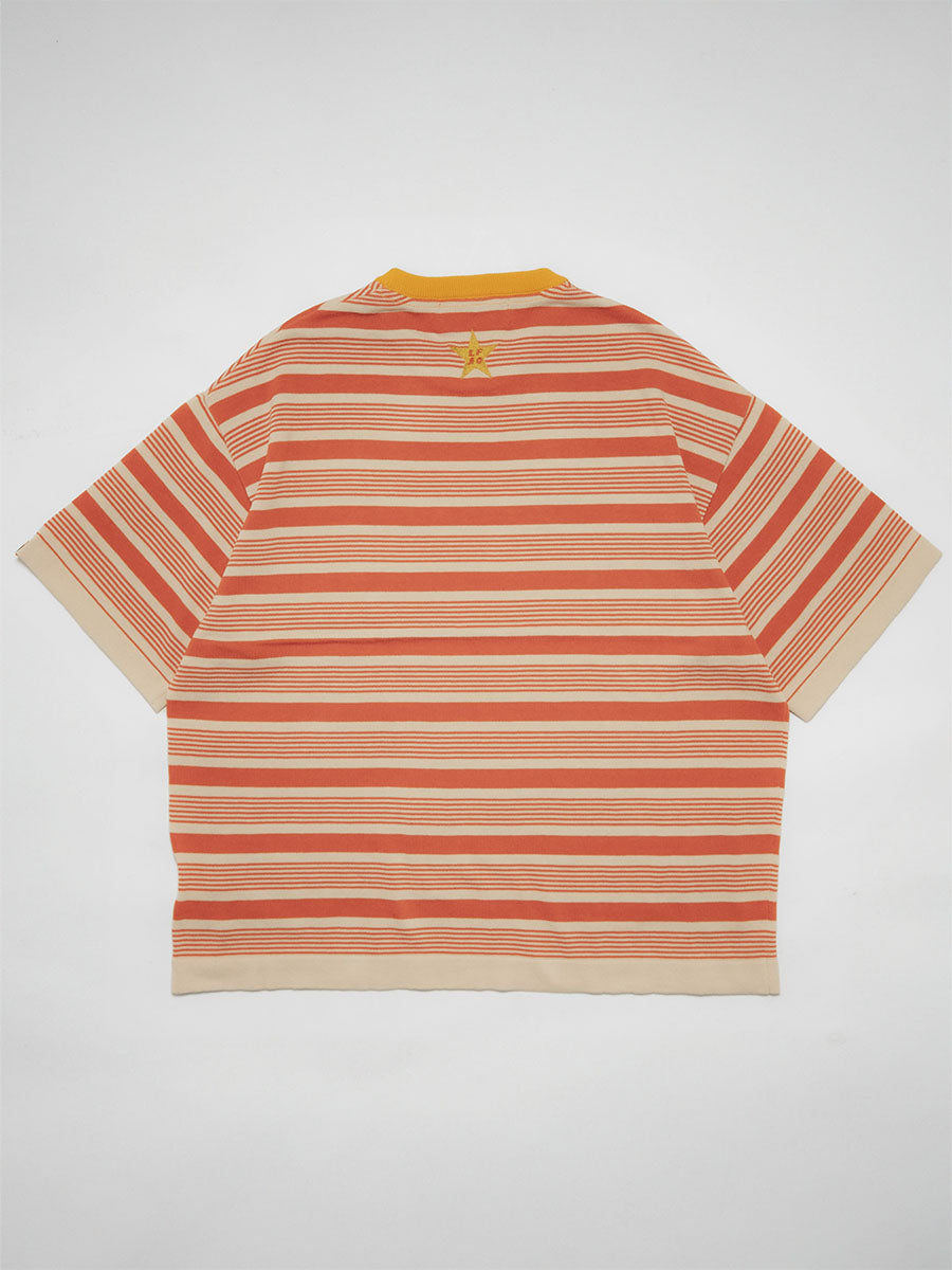 BORDER S/S TEE -ORANGE-