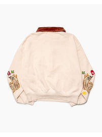 HALF ZIP SWEAT -IVORY-