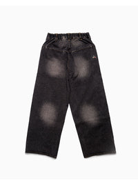 RAW WAVE DENIM PANTS -BLACK-