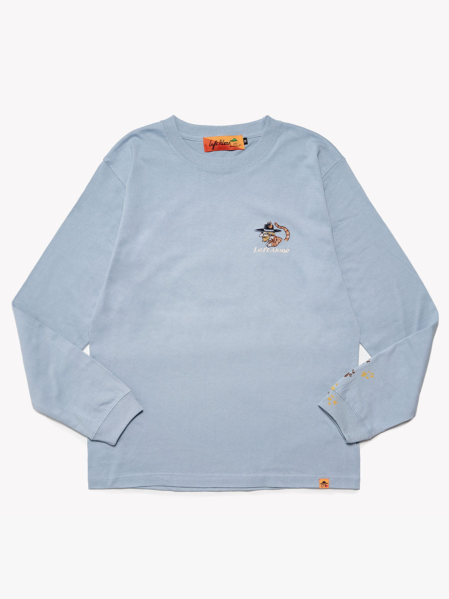 ICON CAT L/S TEE -LIGHT BLUE-
