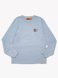 ICON CAT L/S TEE -LIGHT BLUE-