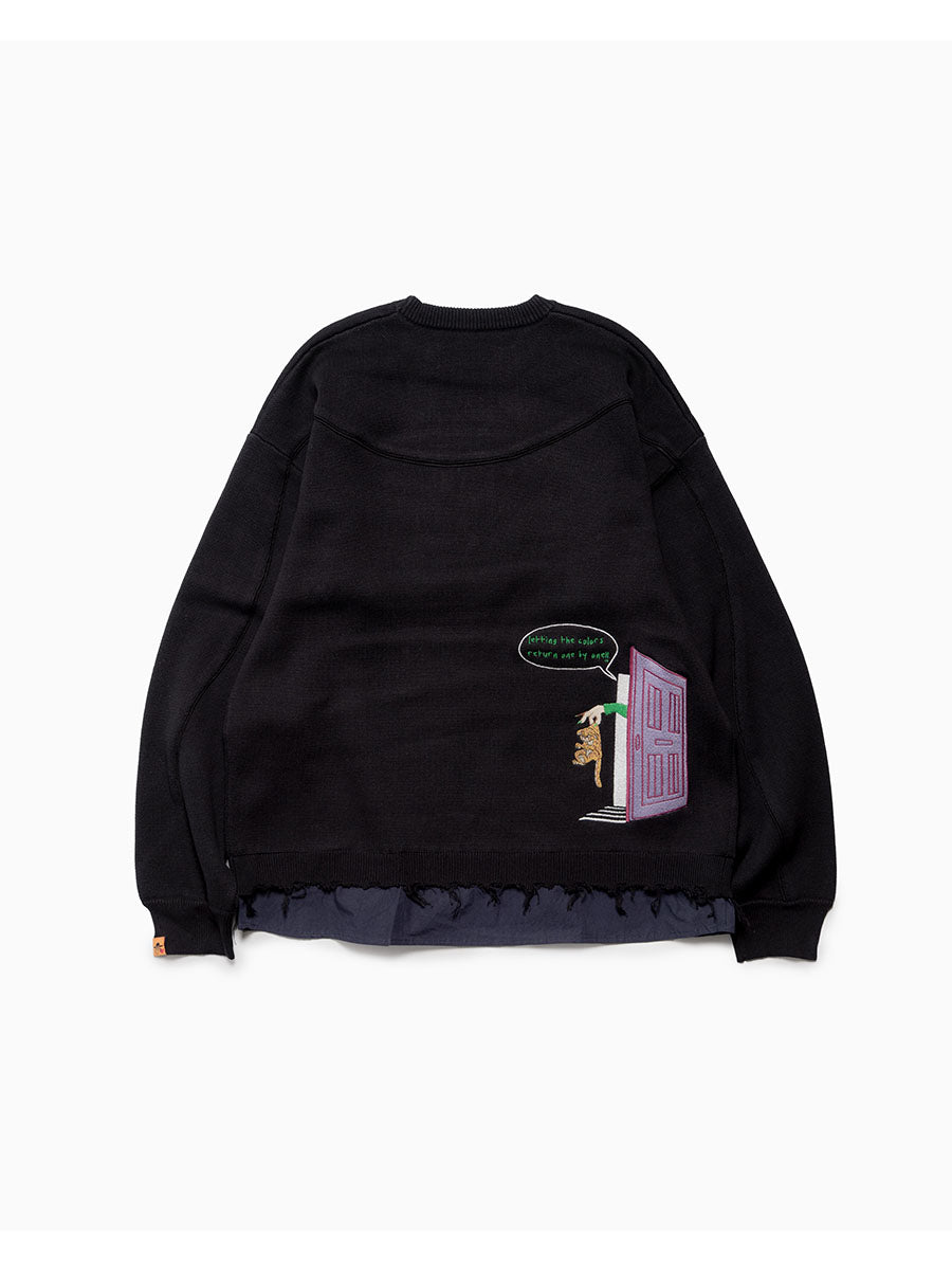 CREW KNIT -BLACK-