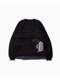 CREW KNIT -BLACK-