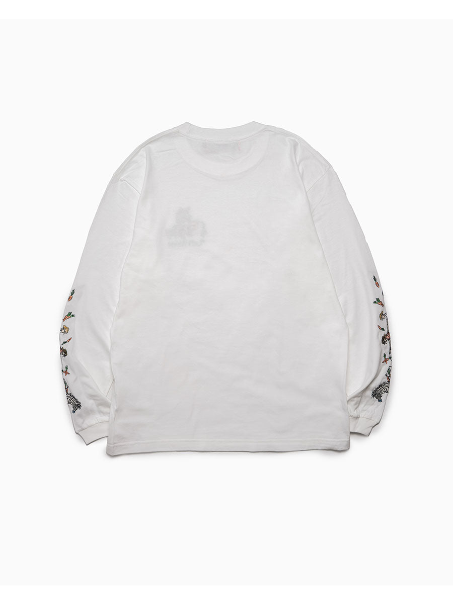 FAVORITE ZEBRA LS TEE -WHITE-