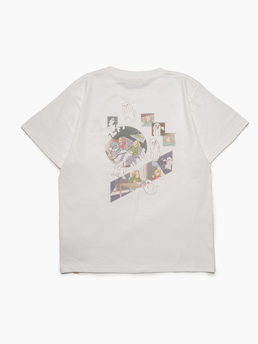 GHOST POCKET TEE -WHITE-