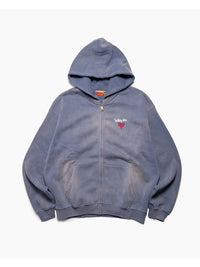 HEART ZIP PARKA -BLUE-