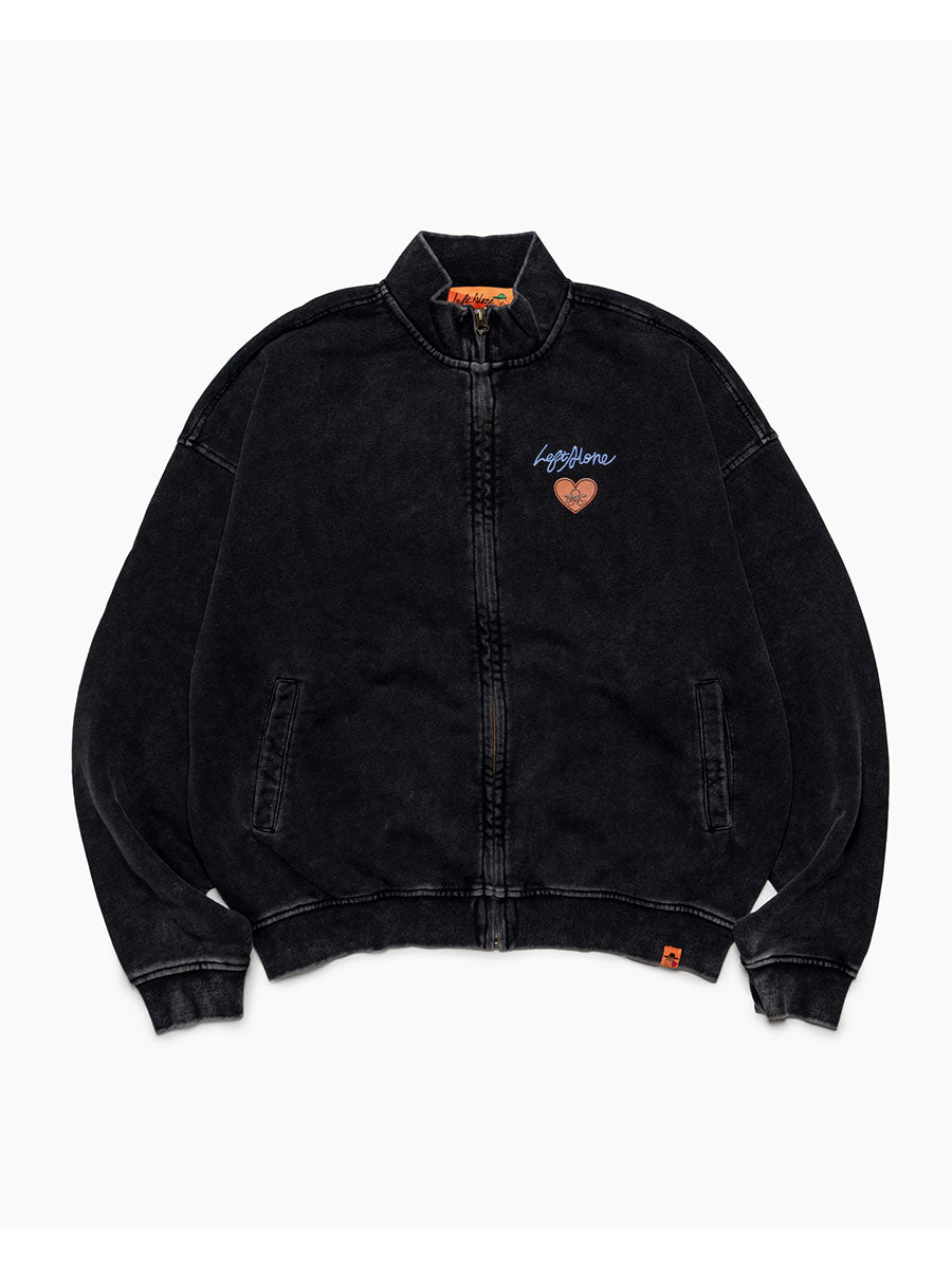 STAND ZIP SWEAT -BLACK-