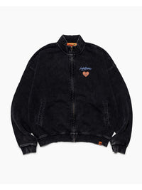 STAND ZIP SWEAT -BLACK-