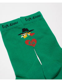 HEART SOCKS -GREEN-