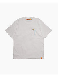 FLOWER BEHIND SS TEE -WHITE-