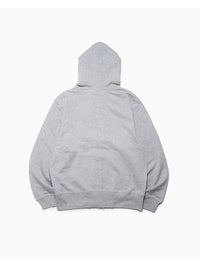 LEOPARD ZIP PARKA -HEATHER GREY-