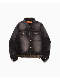RAW WAVE DENIM JKT -BLACK-