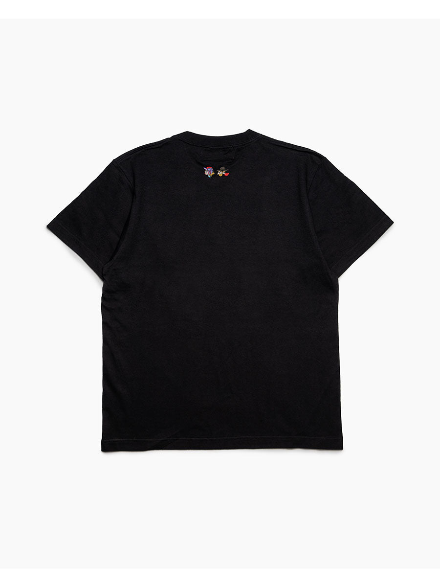 HEART POCKET TEE -BLACK-