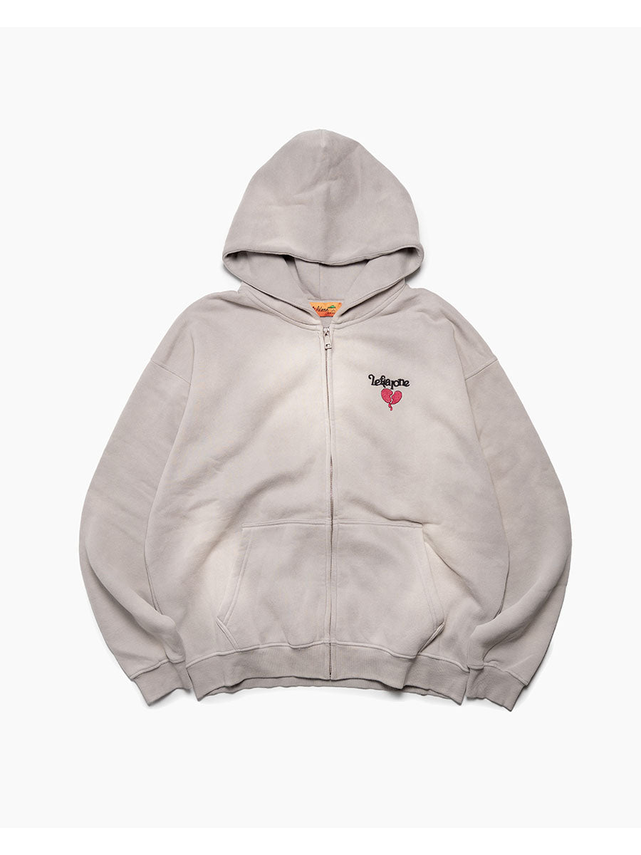 HEART ZIP PARKA -IVORY-