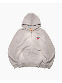 HEART ZIP PARKA -IVORY-