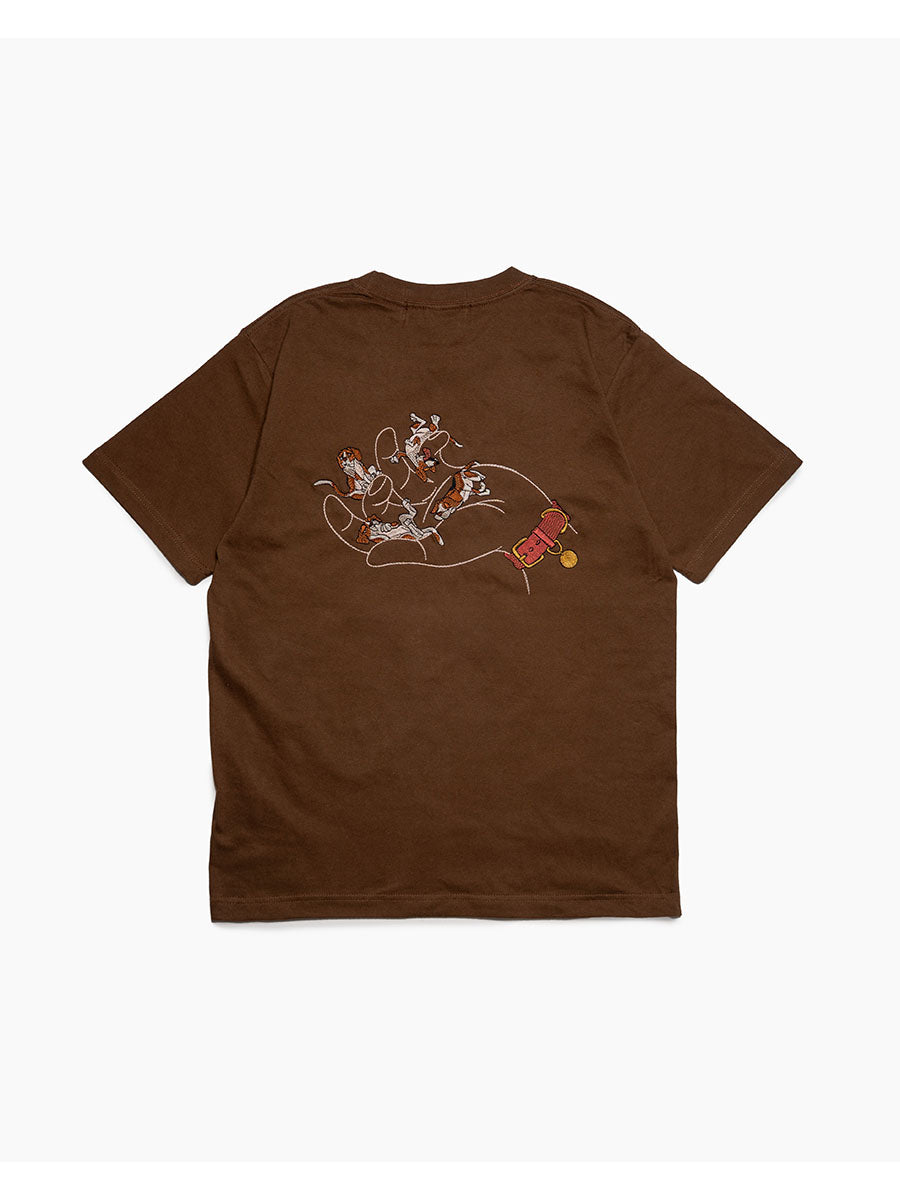FREE DOG SS TEE -BROWN-