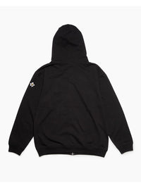 FLOWER ZIP PARKA -BLACK-