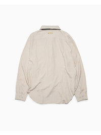 TIE STRIPE LS SHIRT -BEIGE-