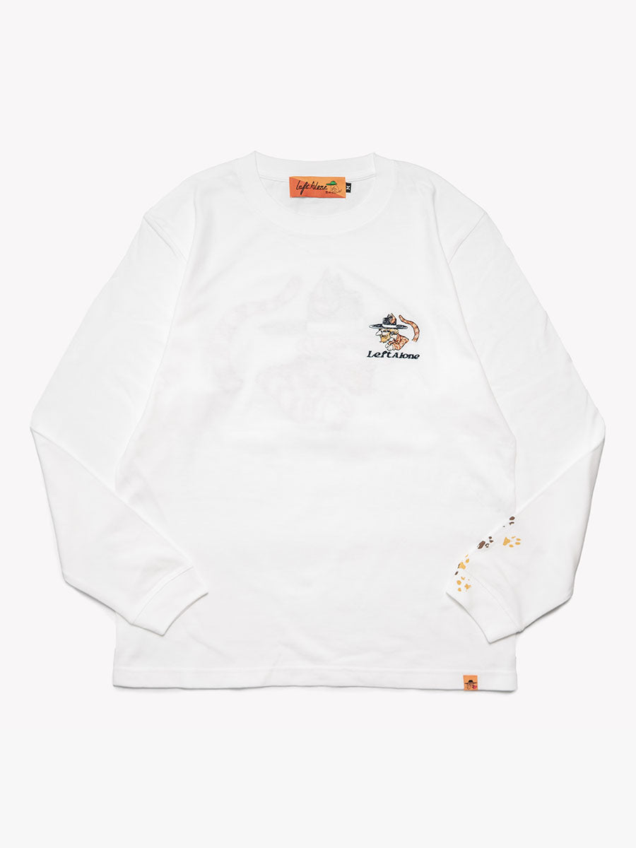 ICON CAT L/S TEE -WHITE-