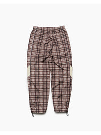 NYLON TRACK PANTS -CHECK-
