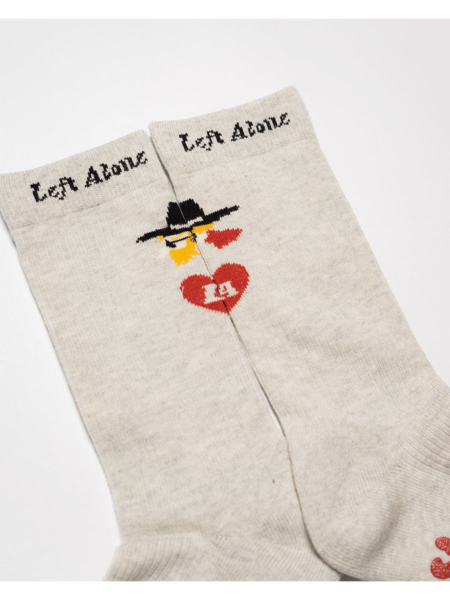 HEART SOCKS -GREY-
