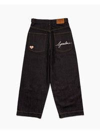 ONE WASH DENIM PANTS -BLACK-