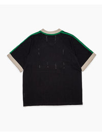 KNIT GAME SHIRT -BLACK-