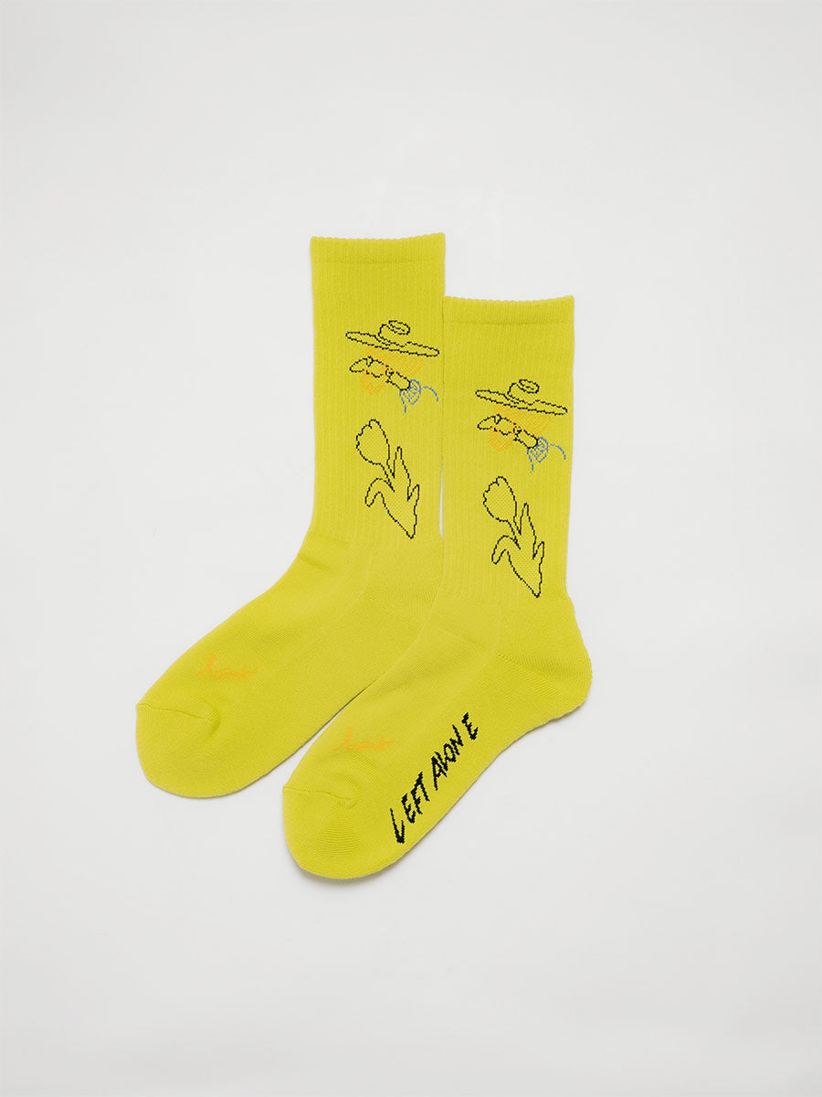 DRAWN SOX -LIME-