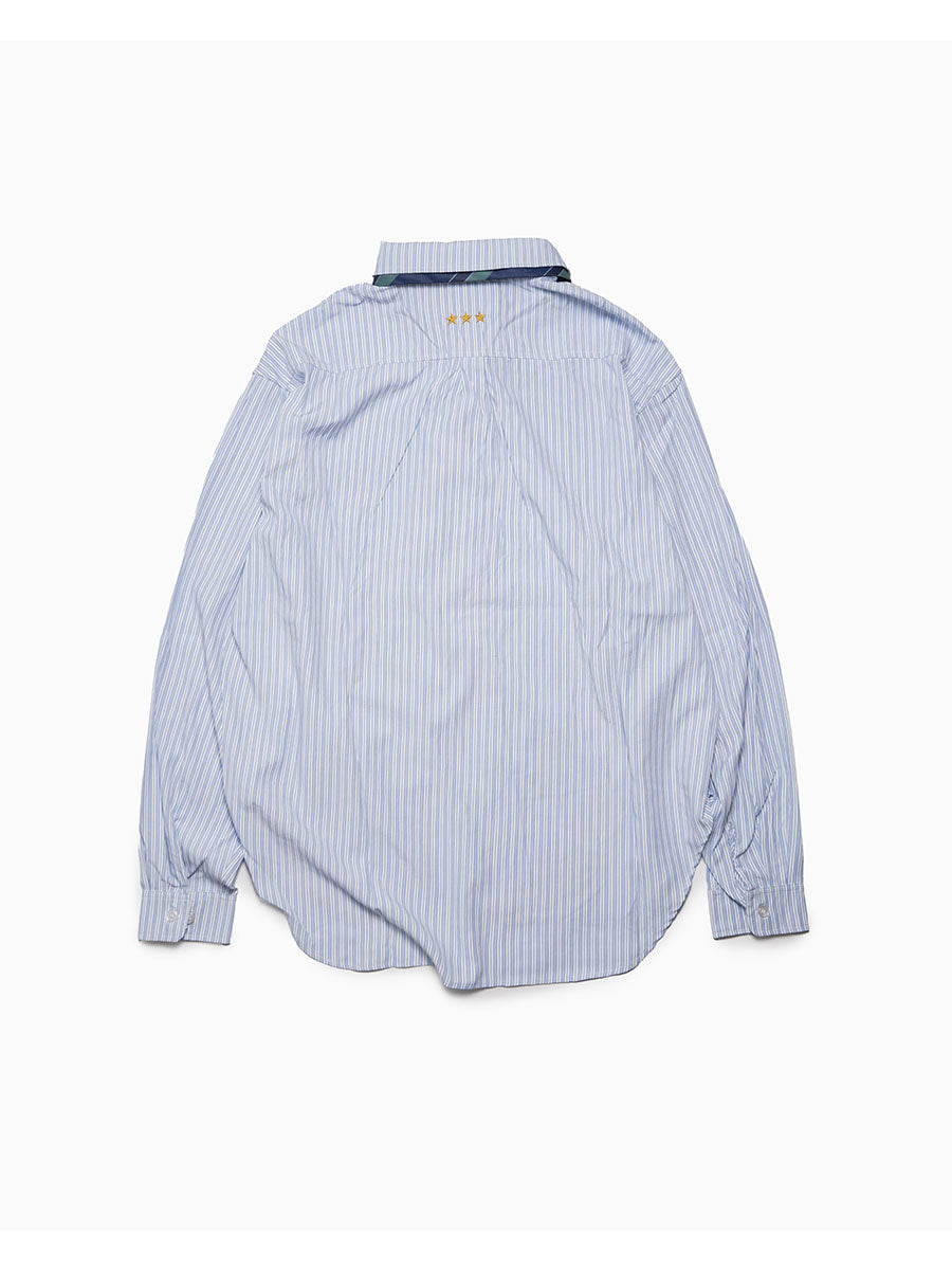 TIE STRIPE LS SHIRT -LIGHT BLUE-