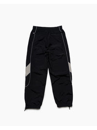 NYLON TRACK PANTS -BLACK-