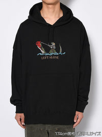 CROCODILE HOODIE -BLACK-