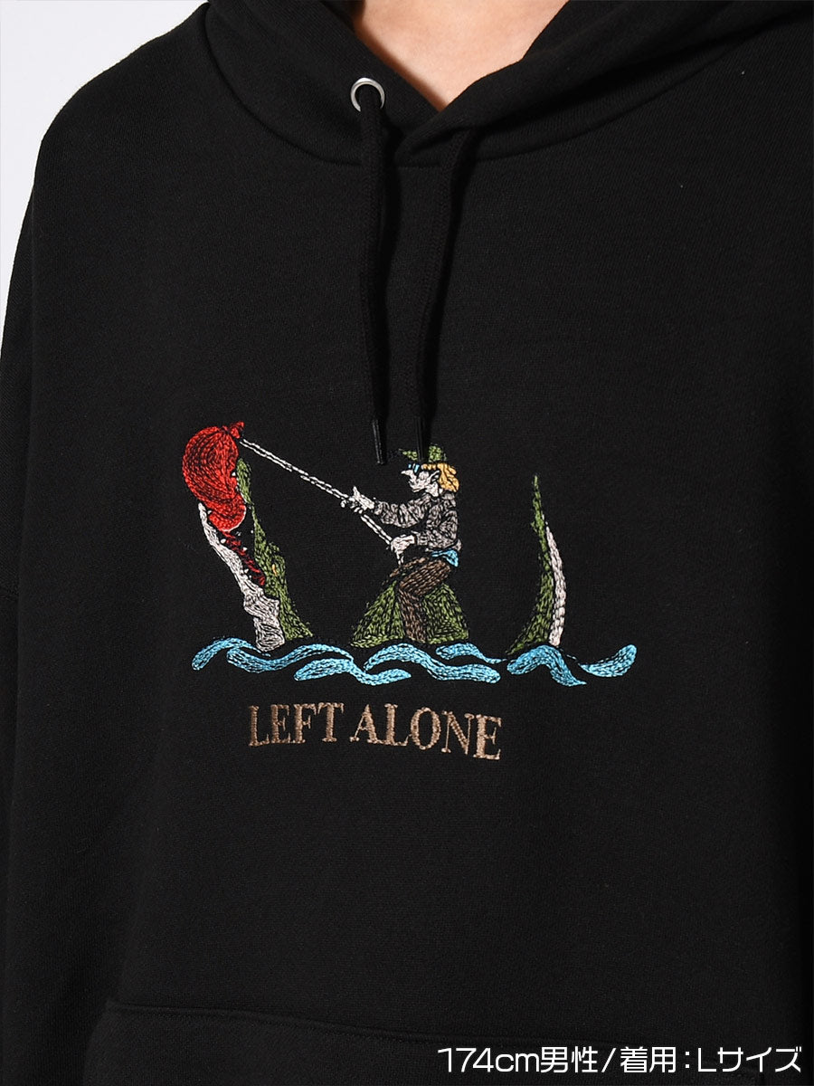 CROCODILE HOODIE -BLACK-