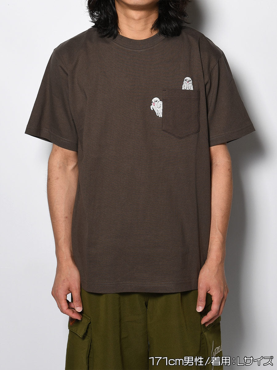 GHOST POCKET TEE -CHARCOAL-