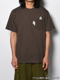 GHOST POCKET TEE -CHARCOAL-