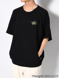 SWEAT S/S TEE -BLACK-