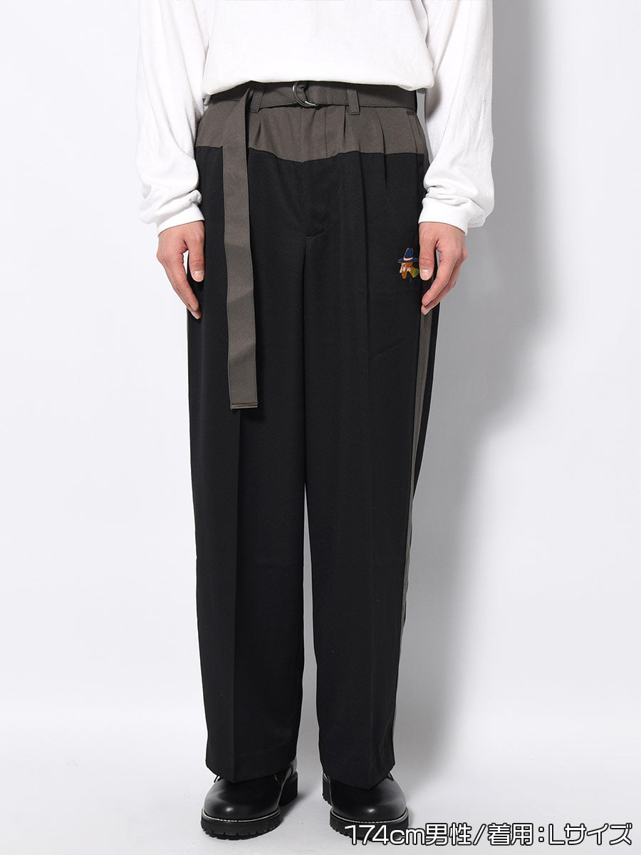 BELT TROUSERS -BLACK-