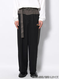 BELT TROUSERS -BLACK-