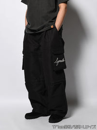 CARGO PANTS -BLACK-