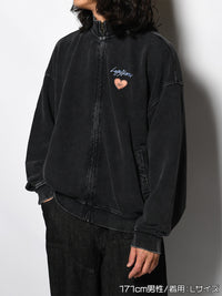 STAND ZIP SWEAT -BLACK-
