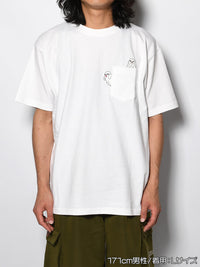 GHOST POCKET TEE -WHITE-