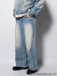 RAW WAVE DENIM PANTS -L.INDIGO-
