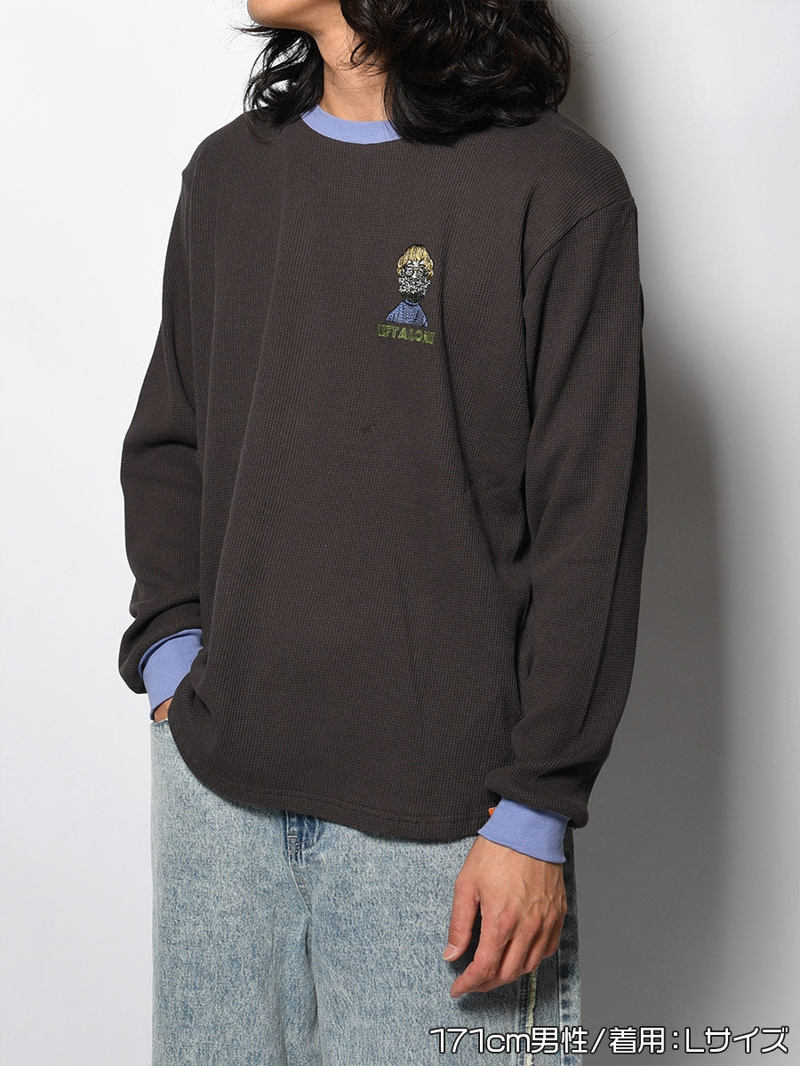THERMAL RINGER LS TEE -CHARCOAL-