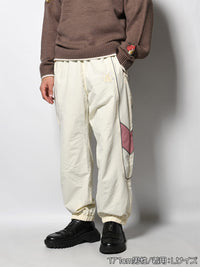 NYLON TRACK PANTS -IVORY-