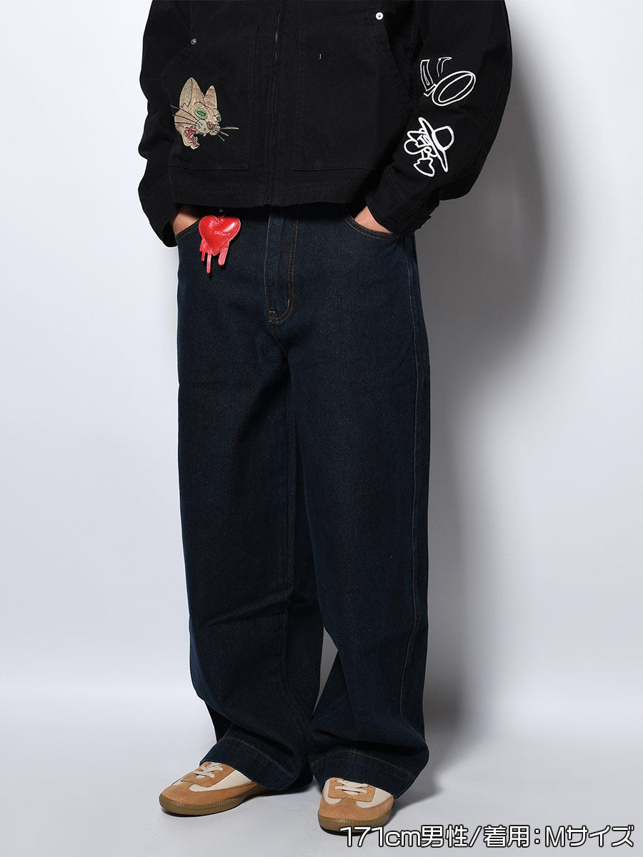 ONE WASH DENIM PANTS -INDIGO-