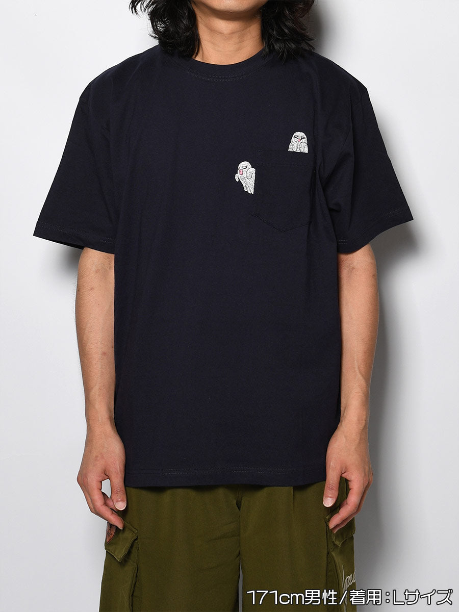 GHOST POCKET TEE -NAVY-