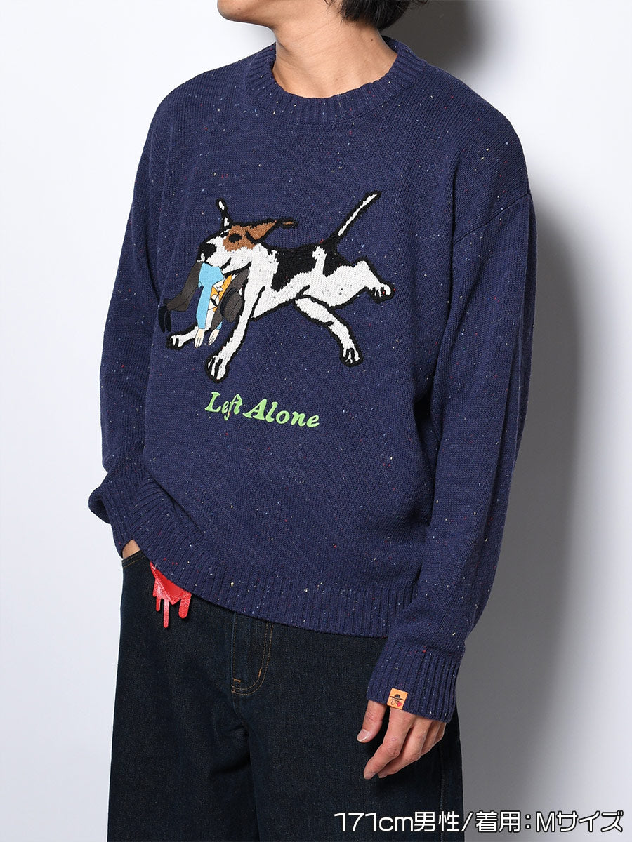 DOG KNIT -NAVY-