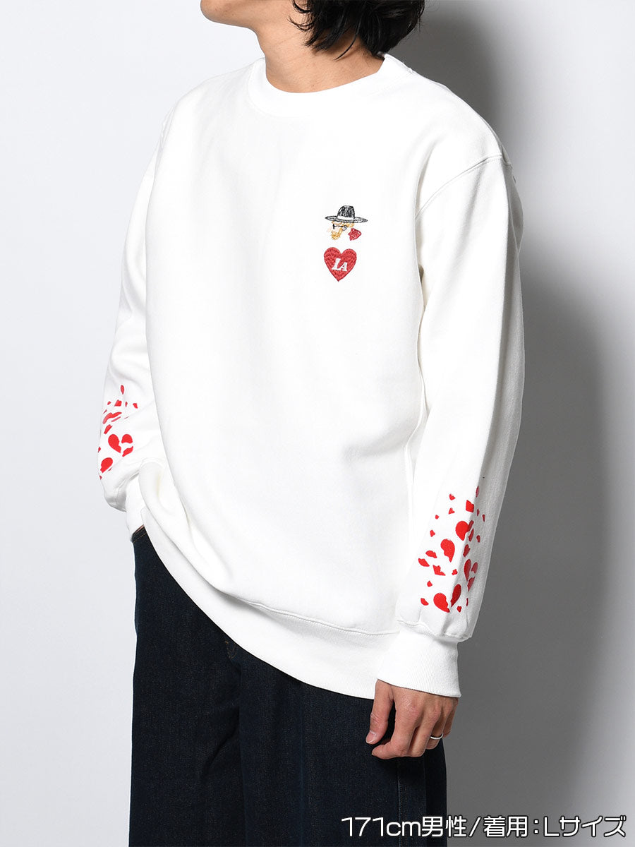 BROKEN HEART SWEAT -WHITE-