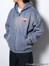 HEART ZIP PARKA -BLUE-