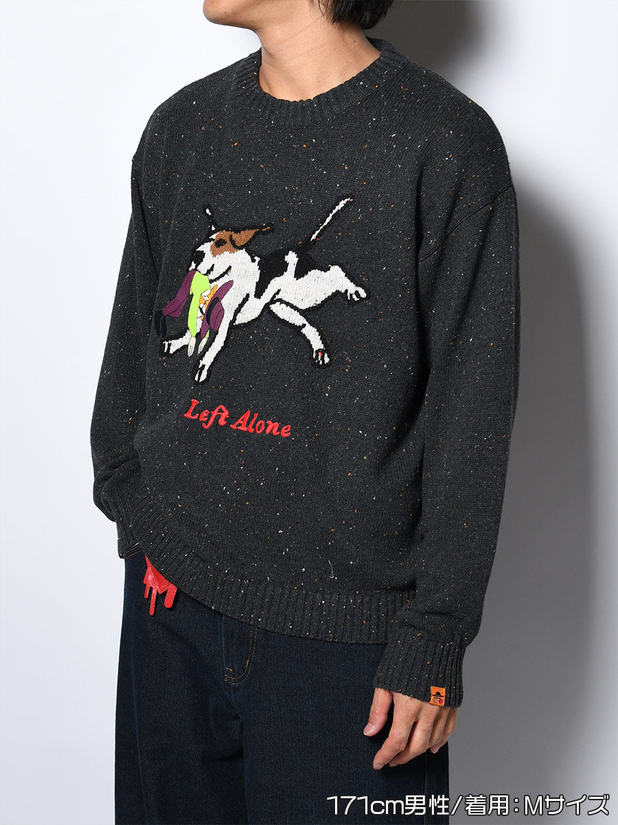 DOG KNIT -BLACK-