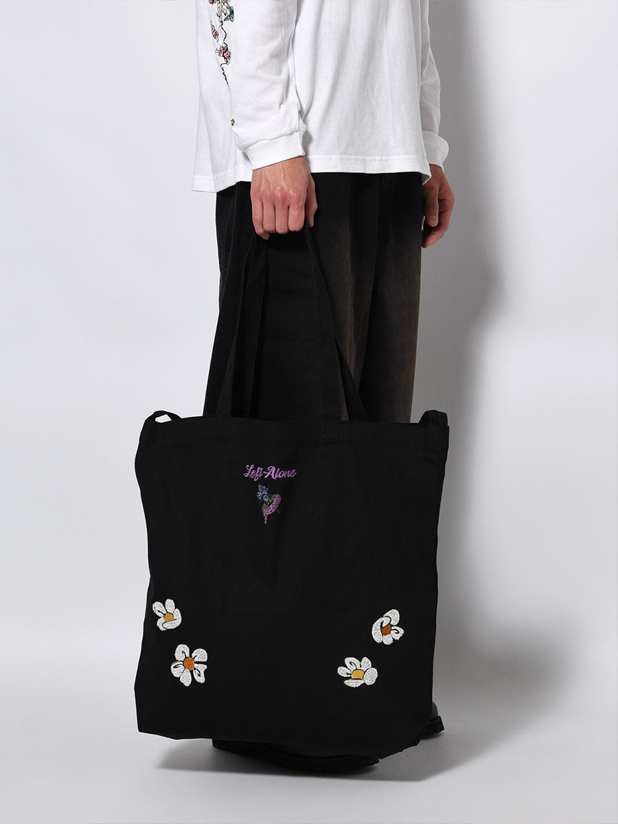 FLOWER 2WAY BAG -BLACK-